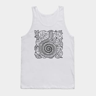 Tribal Snake Ink Art Tattoo Black Tank Top